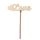 Топпер "Love" из фанеры, 11x4 см (ТПР-375) Топпер "Love" из фанеры, 11x4 см (ТПР-375)