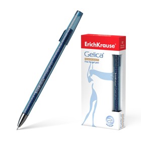 Ручка гелевая ErichKrause Gelica, чернила синие, узел 0.5 мм, длина линии письма 500 метров