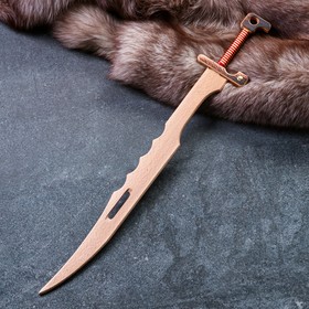 Сувенирное деревянное оружие "Меч древнетурецкий", массив бука, 65 см, микс