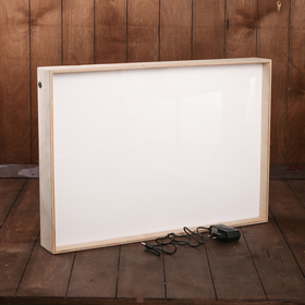 Планшет для рисования песком, 42 × 60 см, фанера, оргстекло: 2 мм, с белой подсветкой, без песка
