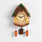 Wall clock with cuckoo series: the Kids, "Bears in the house," 33х19 cm plastic