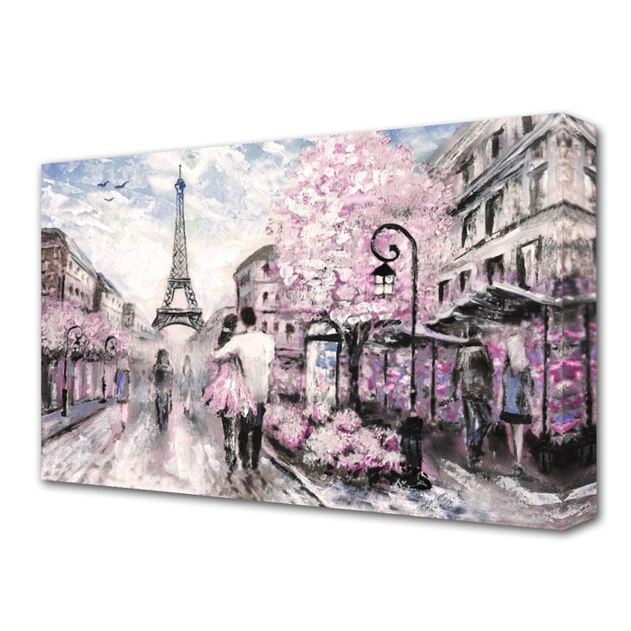 Картина на холсте "Любовь в Париже" 60*100 см - фото 941481