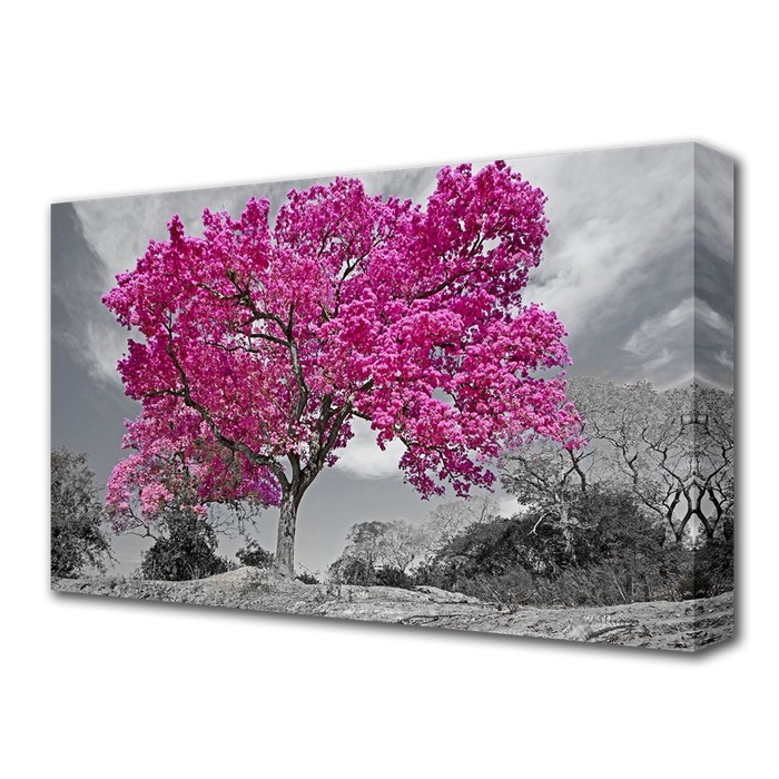 Картина на холсте "Цветущее дерево" 60*100 см - фото 941581