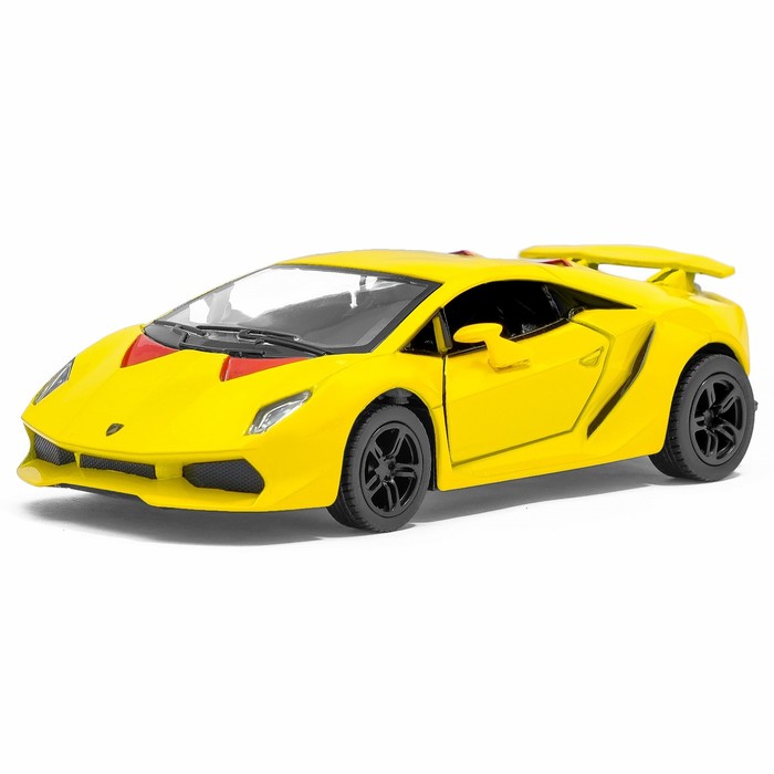 Машина металлическая Lamborghini Sesto Elemento, масштаб 1:38, открываются двери, инерция, МИКС