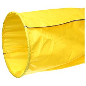 Тоннель для эстафет, длина 3,5 м, 2 обруча d=75 см, цвет жёлтый