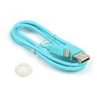 Кабель GAL, Lightning - USB, 1 А, 1 метр, синий Кабель GAL, Lightning - USB, 1 А, 1 метр, синий