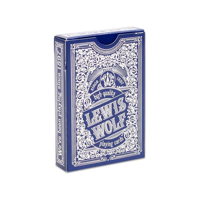 Игральные карты &quot;Lewis &amp; Wolf&quot; для покера, 54 шт. в колоде, синяя рубашка, jumbo index