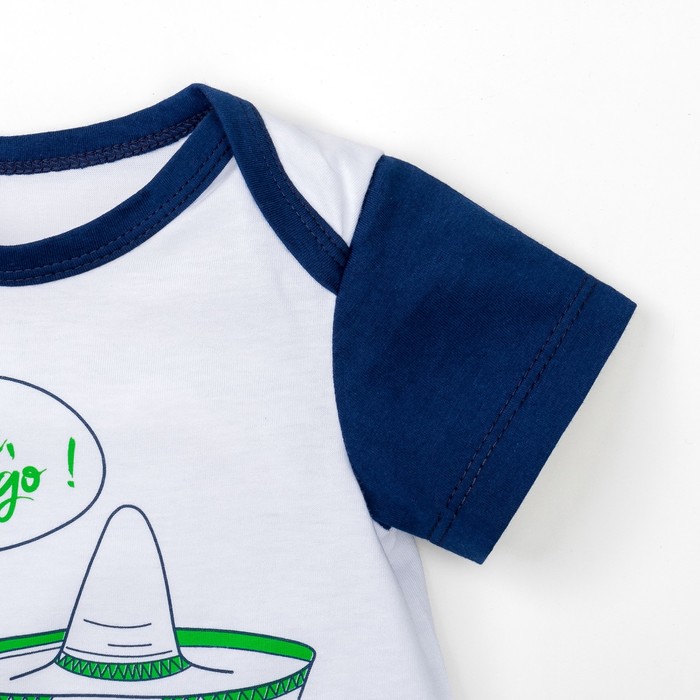 Комплект: футболка и трусы под памперс Крошка я \"Мексика\", рост 74-80см ...