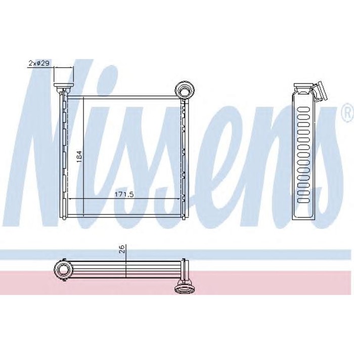 Радиатор отопителя NISSENS 71162