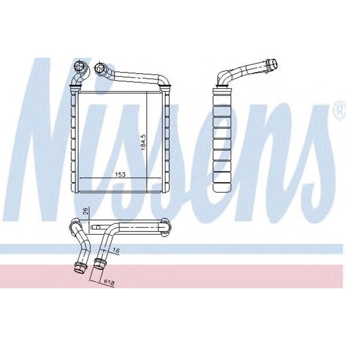 Радиатор отопителя NISSENS 73979