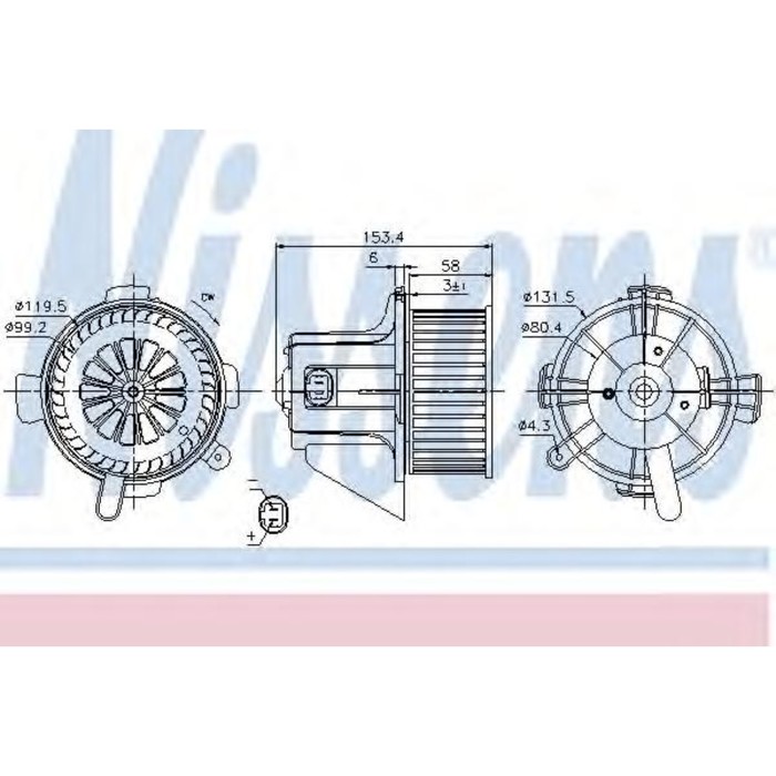 Вентилятор салона NISSENS 87090