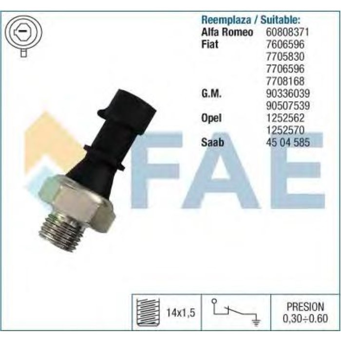 Датчик давления масла FAE 12430