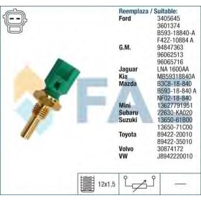 Датчик температуры охлаждающей жидкости FAE 33250