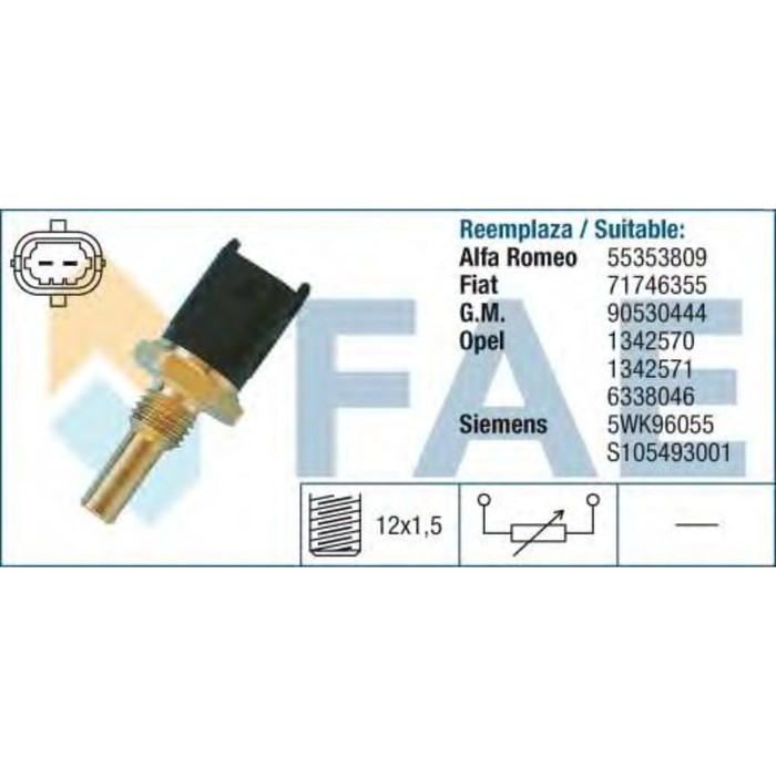 Датчик температуры охлаждающей жидкости FAE 33680