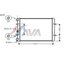 Радиатор охлаждения двигателя AVA AI2155 3754023