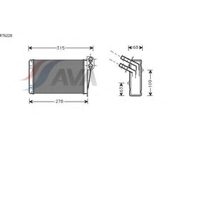 Радиатор отопителя AVA RT6228 3754031