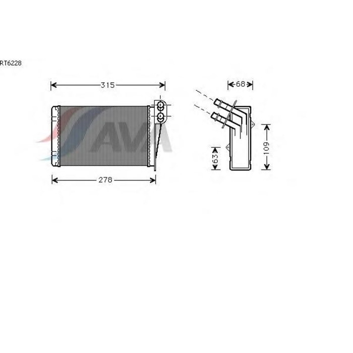 Радиатор отопителя AVA RT6228