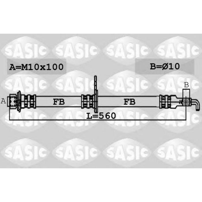 Шланг тормозной  SASIC 6600038