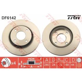 Диск тормозной TRW DF6142 3754991
