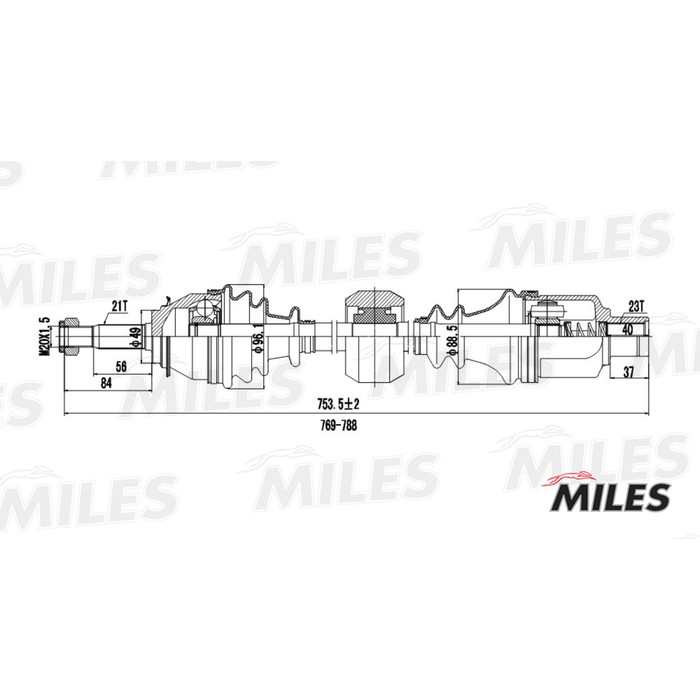 Привод в сборе MILES GC02112