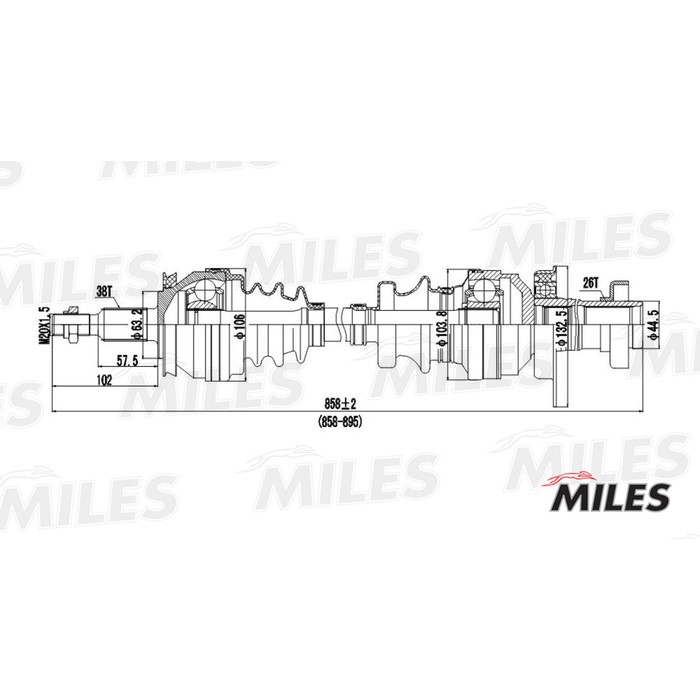 Привод в сборе MILES GC02144