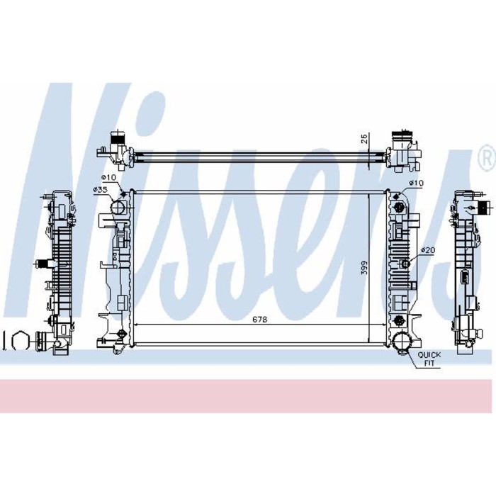 Радиатор системы охлаждения NISSENS 67157A