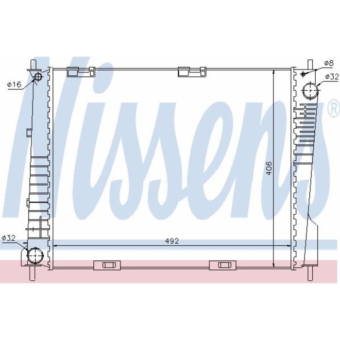 Радиатор системы охлаждения NISSENS 67283