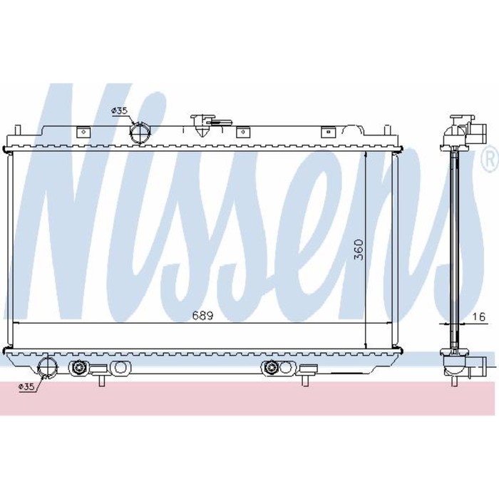 Радиатор системы охлаждения NISSENS 67347A