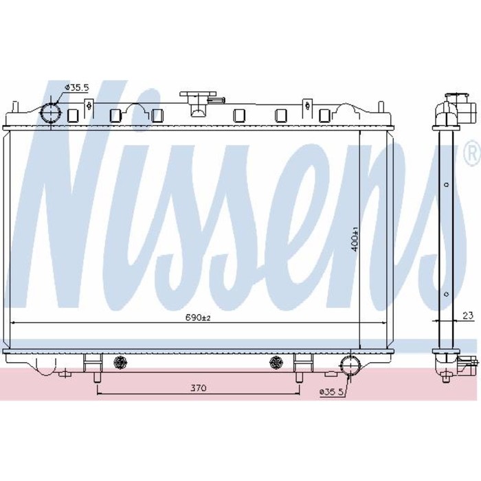 Радиатор системы охлаждения NISSENS 67352