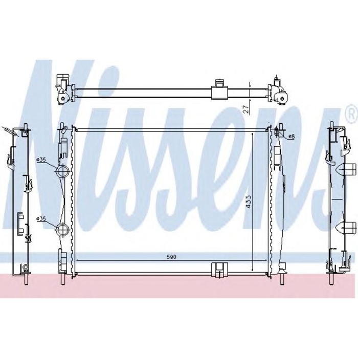 Радиатор системы охлаждения NISSENS 67367