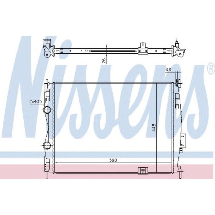 Радиатор системы охлаждения NISSENS 67368