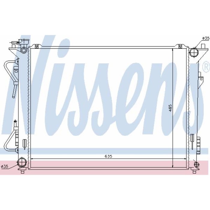 Радиатор системы охлаждения NISSENS 67508