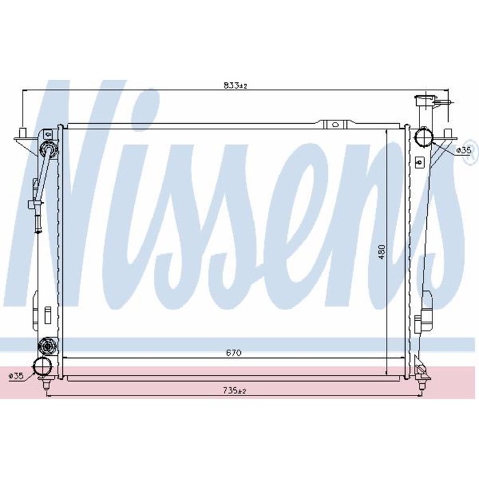 Радиатор системы охлаждения NISSENS 67521