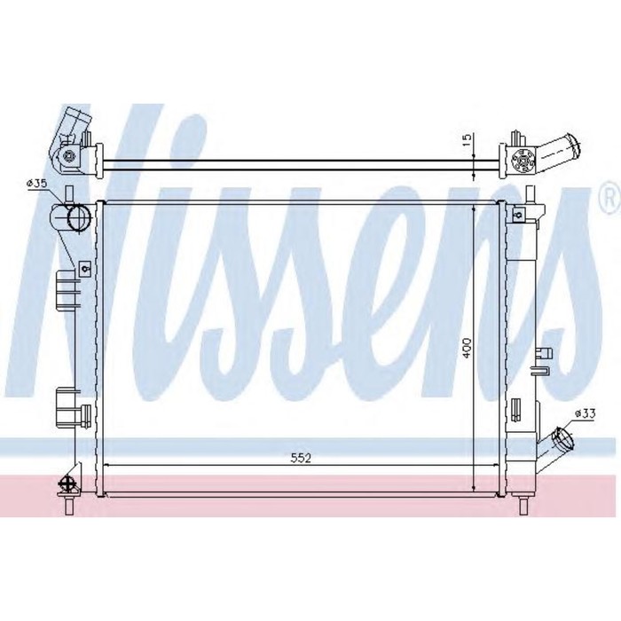 Радиатор системы охлаждения NISSENS 67555