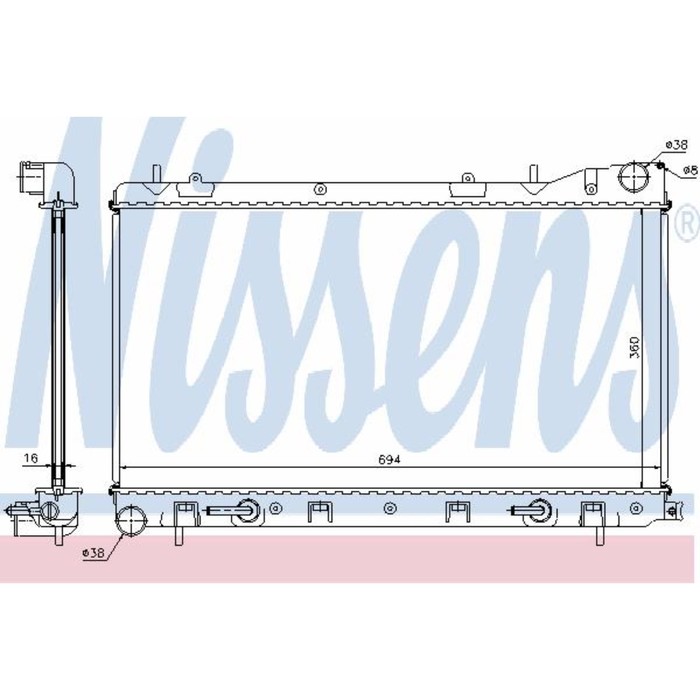 Радиатор системы охлаждения NISSENS 67712