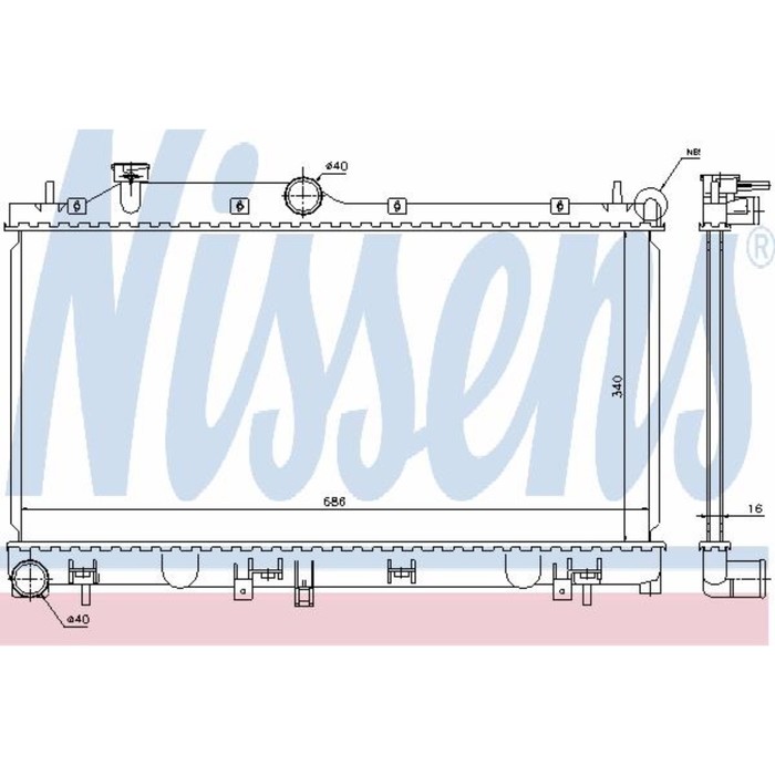 Радиатор системы охлаждения NISSENS 67723