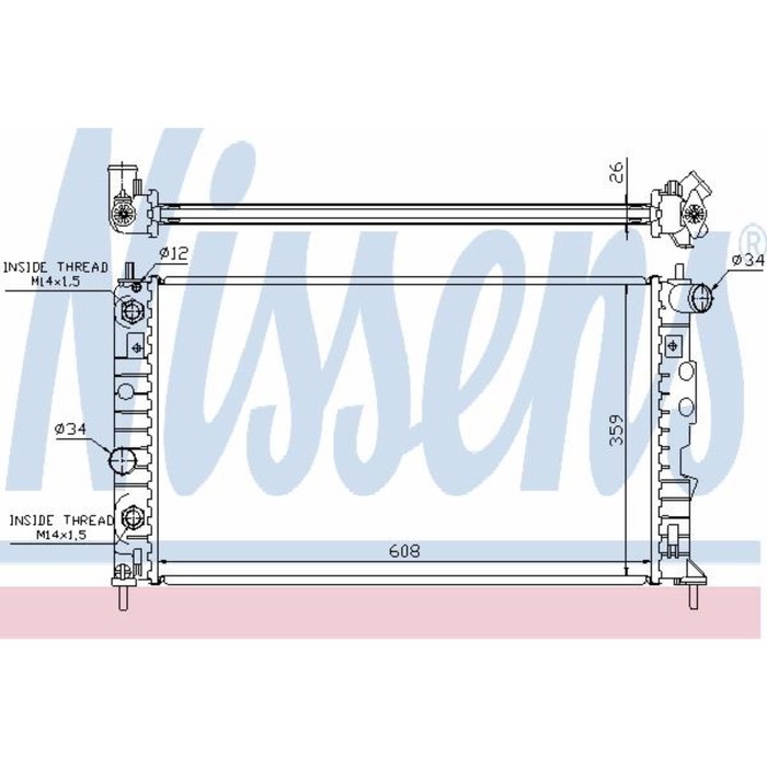 Радиатор системы охлаждения NISSENS 68003A