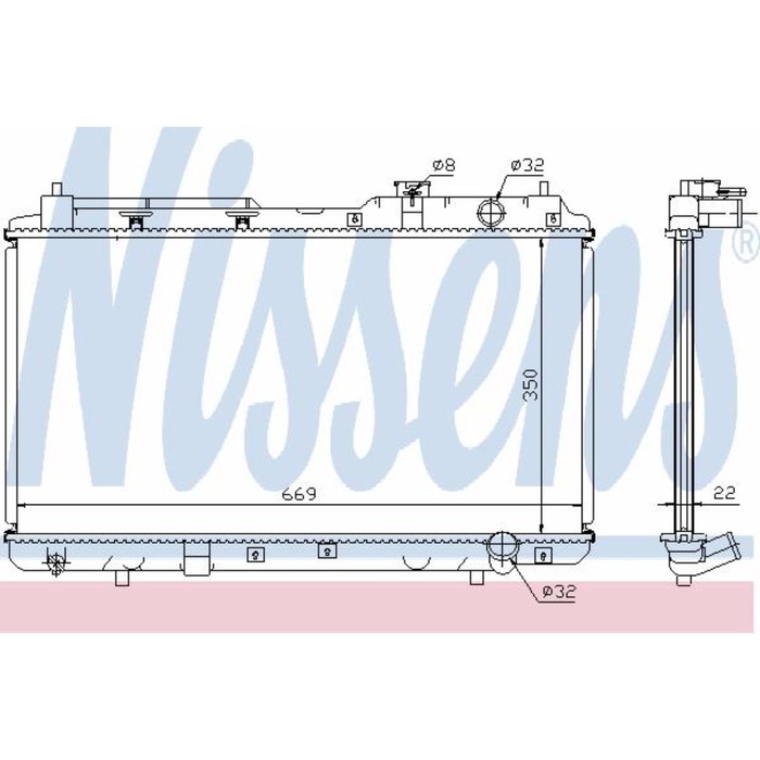 Радиатор системы охлаждения NISSENS 68101A