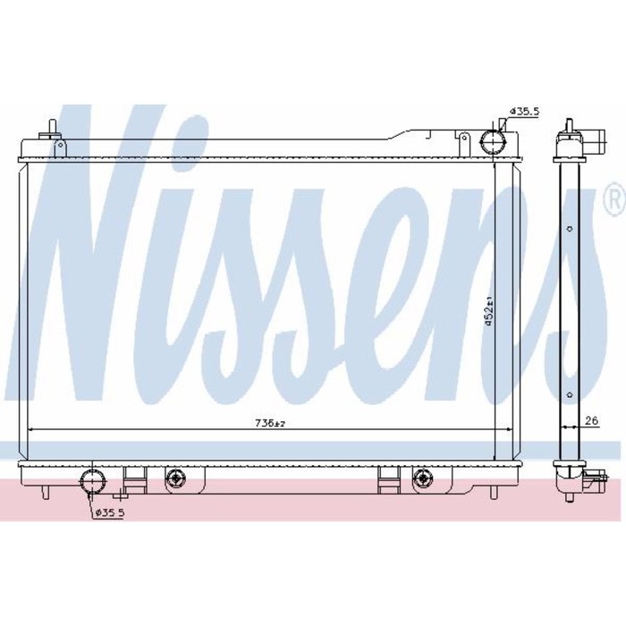 Радиатор системы охлаждения NISSENS 68118