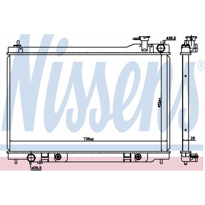 Радиатор системы охлаждения NISSENS 68119