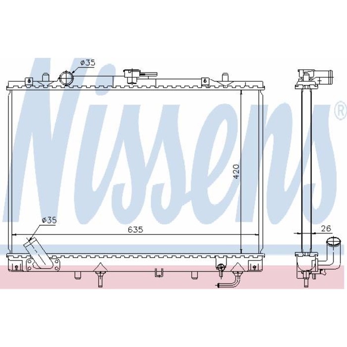 Радиатор системы охлаждения NISSENS 68154