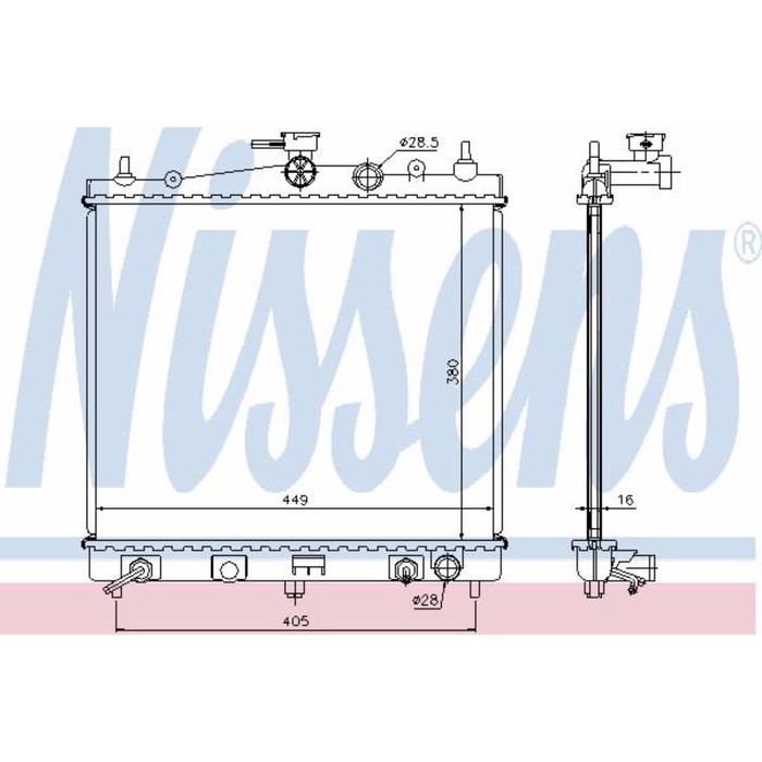 Радиатор системы охлаждения NISSENS 68700A