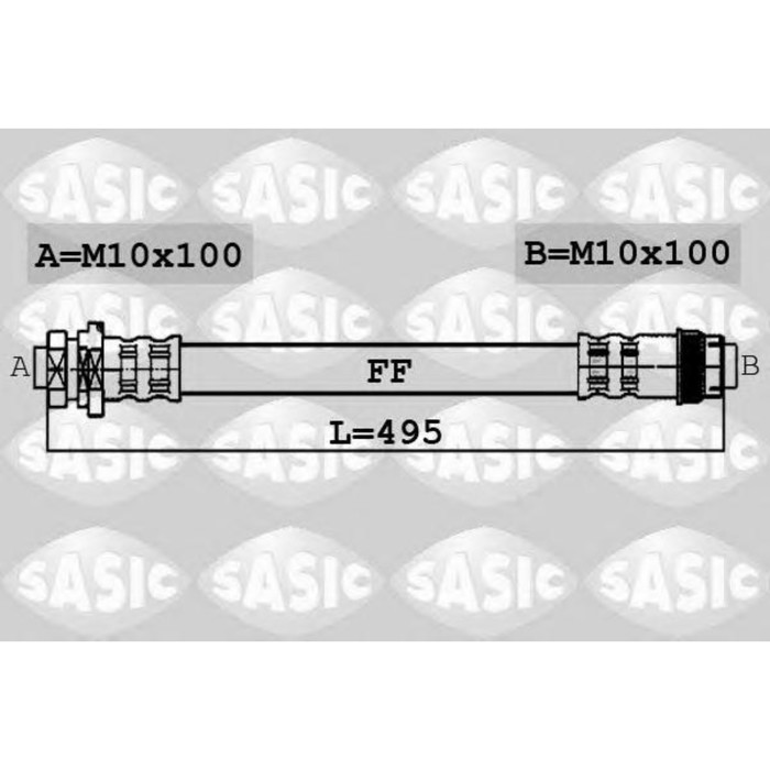Шланг тормозной  SASIC 6604030