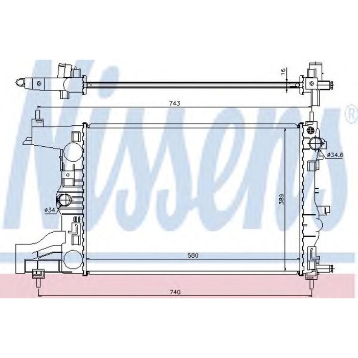 Радиатор системы охлаждения NISSENS 616903