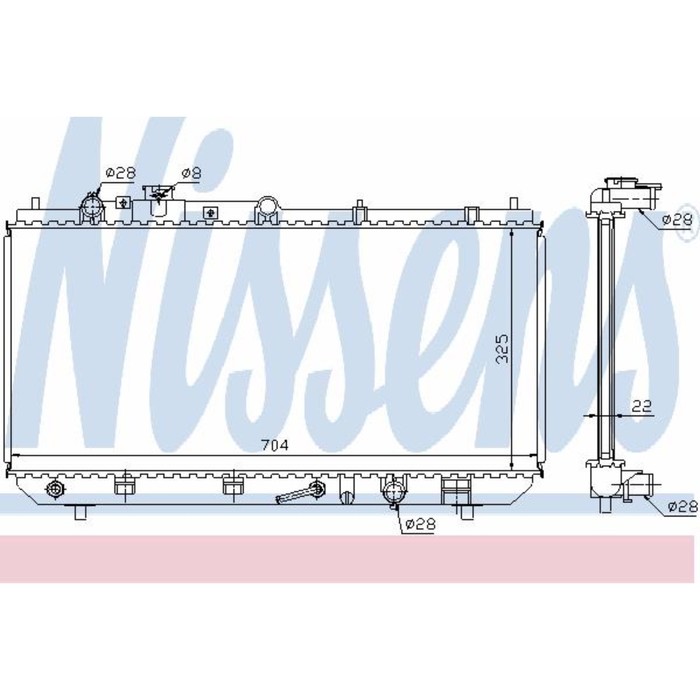 Радиатор системы охлаждения NISSENS 624041