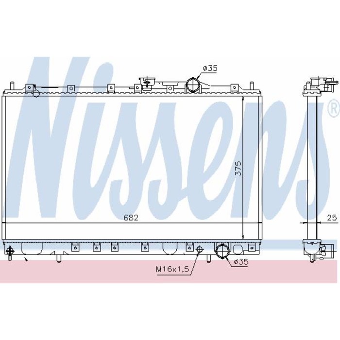 Радиатор системы охлаждения NISSENS 628431