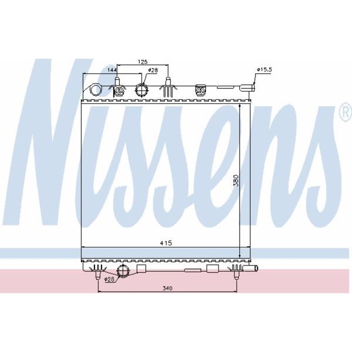 Радиатор системы охлаждения NISSENS 636002