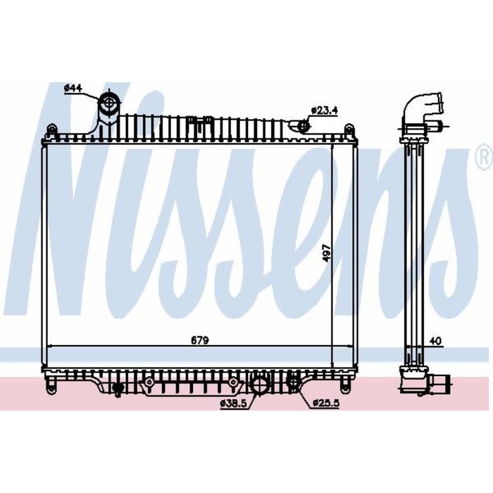 Радиатор Nissens арт. 64321a. Радиатор охлаждения двигателя Land Rover. Nissens 651511. Nissens 63123.