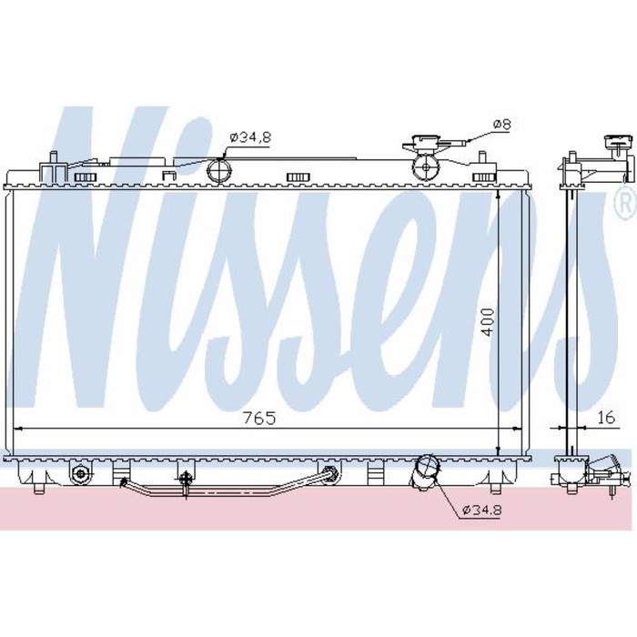 Радиатор системы охлаждения NISSENS 646812