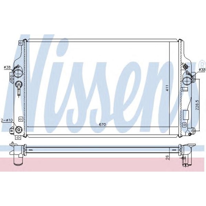 Радиатор системы охлаждения NISSENS 646865